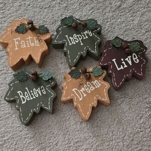 Autumn Leaf Inspirational Decor Set
